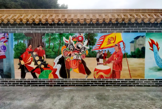 舞狮文化墙