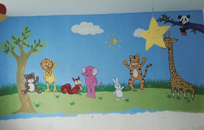 幼儿园室内墙体彩绘